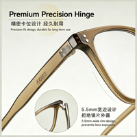 HB591 Bingkai Kacamata TR Ultra-ringan Gaya Korea Unisex, Model Lembut, Ramping, dan Berbingkai Besar