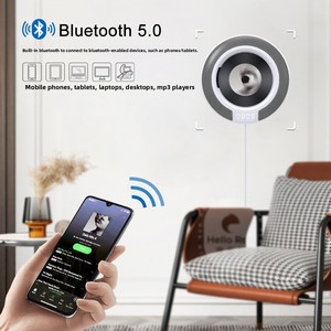 Lecteur <span class=keywords><strong>CD</strong></span> mural personnalisé avec <span class=keywords><strong>radio</strong></span> intégrée pour <span class=keywords><strong>CD</strong></span> rétro, son sans perte, enregistrement MP3/<span class=keywords><strong>CD</strong></span>, rond, 10W RCA - Product Image 3