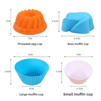 Moule de cuisson en silicone Hongyu KC109, 7 cm, rond, pour muffins, réutilisable, résistant au four, pour pudding, tarte et gâteau