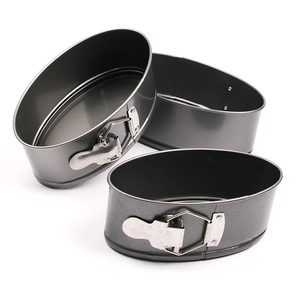 Juego de moldes para pasteles ovalados, 3 piezas, de acero al carbono, con base extraíble, para uso doméstico. - Product Image 2