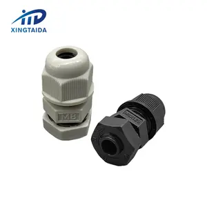 M8 M10 M12 M20 hilo métrico negro mini prensaestopas de cable de nylon conector IP68 prensaestopas de plástico resistente al agua tamaño
