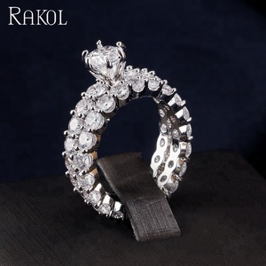 RAKOL RP155 Silver Plated Lover <b>Couple</b> Cubic Zirconia fashion <b>Ring</b> - Product Image 4