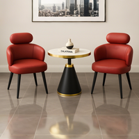Chaises de salle à manger de luxe italiennes, nouvelles, pour hôtels, restaurants, salles de conférence, avec dossiers en cuir, confortables et durables