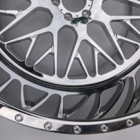 Jantes noires brillantes découpées 20x10 22x12 24x12 24x14 26x14 26x16 6x135 6x139.7 8x165.1 8x170 8x180 pour pick-up Chevy GMC Ford Ram