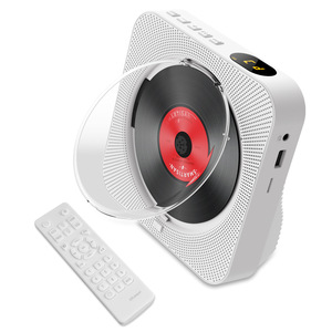 Système audio mural stéréo avec télécommande anti-poussière, haut-parleur Bluetooth, lecteur CD, radio et batterie rechargeable USB - Vente flash - Product Image 1