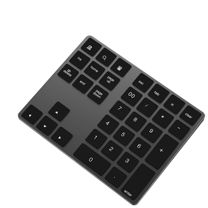 Aluminum 34keys Rechargeable mini portable number pad Ergonomic bluetooth numeric <b>keyboard</b> for office - Product Image 3
