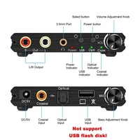 Convertisseur audio numérique vers analogique USB haute vitesse Xput 192 kHz 24 bits, carte son externe USB avec contrôle du volume et des basses pour PC