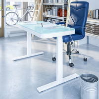 2025 nouveau double moteur verre trempé bureau bureau hauteur réglable Tables assis debout bureau avec Charge USB
