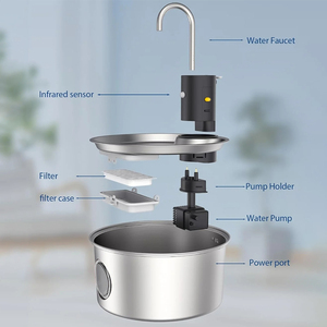 3.2L Công Suất Lớn Thép Không Gỉ Pet Nước Quả Thân Thiện Với Môi Pin-Powered Tự Động Uống Bát Siêu Yên Tĩnh Bơm - Product Image 2