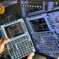 Station de commande de simulateur de vol en aluminium pour jeu virtuel Airbus A320, console de commande rétroéclairée à mouvement complet pour simulateur de course