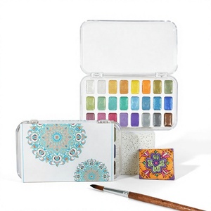 Customized 12Color Semi-dry Watercolor Paint Set Paper Portable Mini Pearl Artistic <b>Painting</b> Nail Art Pigments 1.5ml Model 166 - Product Image 3