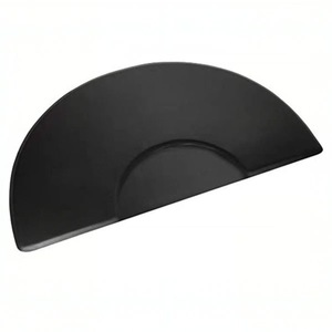 Black <b>Half</b> Round PU Anti Fatigue Salon Mat Waterproof Oilproof Non <b>Slip</b> Semi Circle Barber Floor Mat Shock Absorbing Easy Clean - Product Image 1