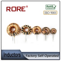 Bobine toroïdale DIP en alliage fer-silicium-aluminium de haute qualité, faible perte, T065125-100UH 9A, bobine d'induction ronde en cuivre à courant élevé