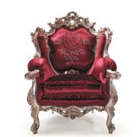 Chaise de loisirs en cuir de style européen salon sculpté en or velours rouge Chesterfield fauteuil de canapé simple antique français