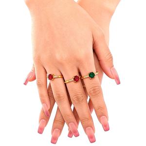 Anillo <span class=keywords><strong>de</strong></span> compromiso <span class=keywords><strong>de</strong></span> diamante cultivado en laboratorio, juego <span class=keywords><strong>de</strong></span> anillos <span class=keywords><strong>de</strong></span> <span class=keywords><strong>acero</strong></span> <span class=keywords><strong>inoxidable</strong></span> para la nariz, anillos <span class=keywords><strong>de</strong></span> oro ligeros con trípode para mujer - Product Image 2