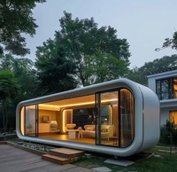 Cabane Apple préfabriquée de luxe moderne pour l'extérieur, mini-maison modulaire en conteneur, bureau pour complexe hôtelier