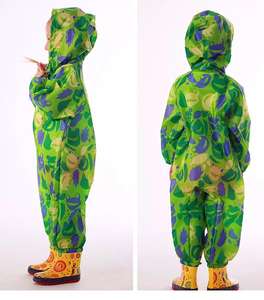 Combinaisons de pluie en polyester 210T personnalisées de jolis motifs de dessins animés combinaisons étanches à <span class=keywords><strong>la</strong></span> poussière pour les tout-petits filles <span class=keywords><strong>et</strong></span> garçons - Product Image 3