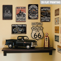 Letreros de Metal Legend Motorcycles the Mother Road, Decoración de Pared para Garaje o Cuarto de Hombre