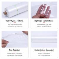 Film de serre transparent 6 mil, couverture plastique isolante pour la culture toute l'année, serre à arceaux pour la culture des légumes en saison froide