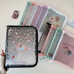 Promotional Cartoon Stars PVC Planner Binder A5 Transparent Loose-<b>Leaf</b> Organizer With Stars Print Kawaii Style - Product Image 3