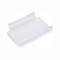 Présentoir Slatwall Perspex étagères en acrylique transparent pour panneau de rangement en plastique Slatwall fixé au mur
