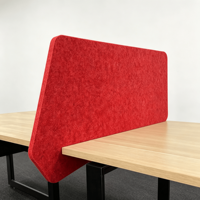 Panneau d'intimité acoustique portable pour bureau, 100% feutre PET, fibre de polyester, coins arrondis, fabrication OEM