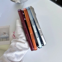 Coque de téléphone en peinture métallisée mate avec anneau rotatif pour iPhone 18 17 Pro Max 16 15 14, coque rigide en PC avec film de protection d'objectif