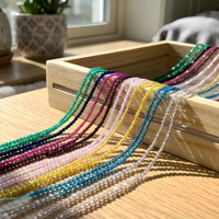 Perles de verre micro-facettées de qualité supérieure, assorties de plusieurs couleurs, pour la création de bijoux délicats en DIY, bracelet personnalisé