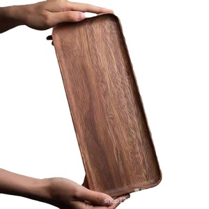 Plateau rectangulaire en bois d'acacia, vaisselle en bois massif pour la salle à manger, usage domestique chinois - Product Image 1