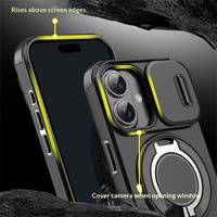Magnetische schuifvenster TPU hoes voor 17/18 Pro Max/14 Plus/15 Pro Max, anti-val bescherming, draadloos opladen compatibel, unisex