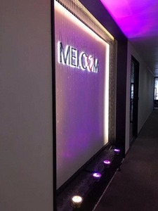 <span class=keywords><strong>Fontaine</strong></span> <span class=keywords><strong>murale</strong></span> décorative de jardin en acier inoxydable avec cascade en verre trempé moderne et personnalisé pour hôtel - Product Image 6