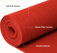 Tapis rouge jetable anti-UV, respirant, imperméable et léger en feutre polyester 110 GSM pour mariages, expositions et événements – Offre spéciale