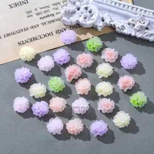 Glow In The Dark 3D Acrylic Nail Art Flower Charms Accessories Luminous Maincure Decor Supplies Material Big Size