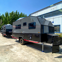 CAMPTRL Caravane de voyage légère entièrement équipée, facile à remorquer, avec cuisine et salle de bain pour les voyages sur route