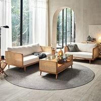 Maßgefertigtes Qatar Midcentury Naturholz Umweltfreundliches Langlebiges Modulares Sofa-Set Möbel für Büro und Gästezimmer