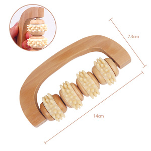 Rodillos sinápticos de mano de madera estimulan los puntos de acupuntura a través del balanceo para promover la circulación - Product Image 5
