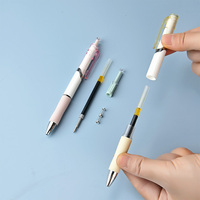 Lot de stylos gel Macaron haute qualité à séchage rapide, stylo pinceau à pression pour signature, logo personnalisé, rose, bleu, rouge, blanc, 0,5 mm, vente en gros