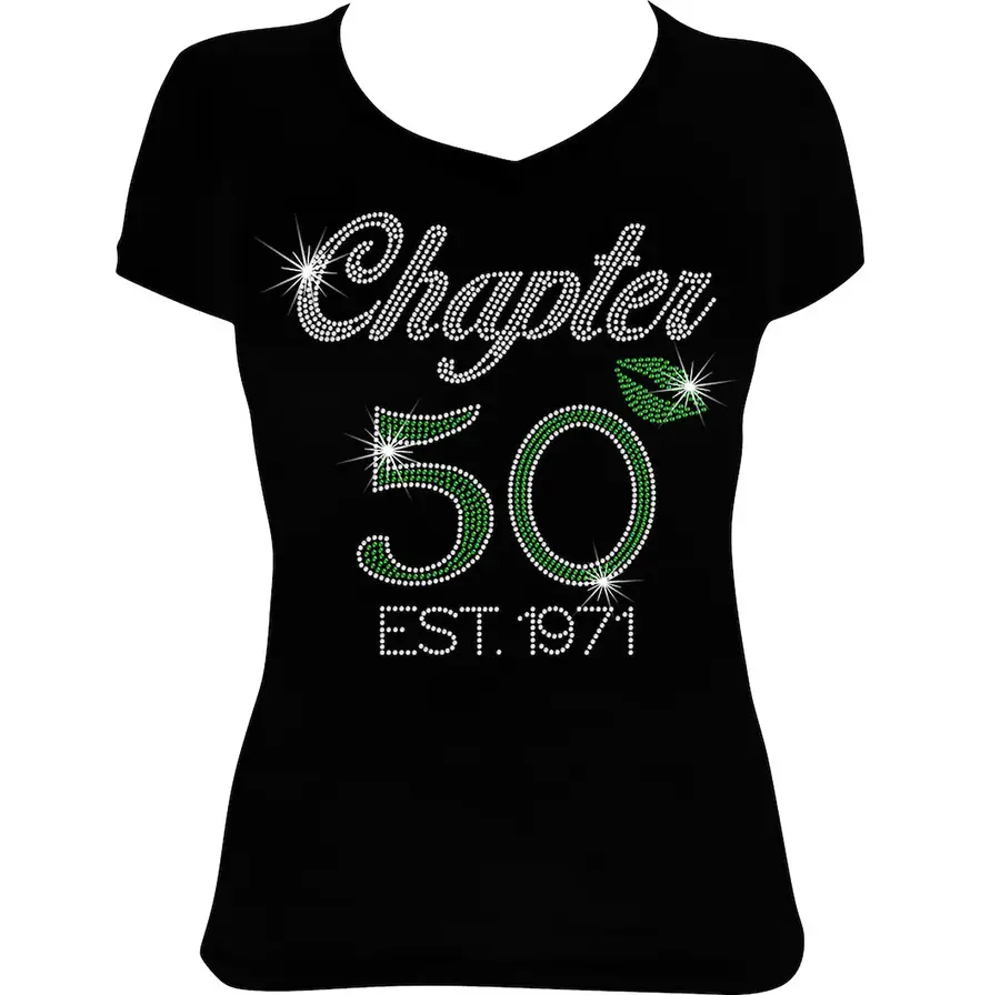 Chapter 50 Birthday Rhinestone Transfer Design 40 60 Birthday Bling Shirt