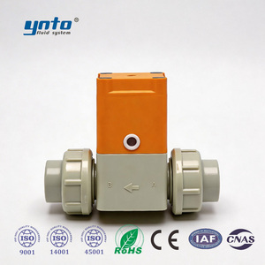 Vanne à diaphragme pneumatique spécialisée pour systèmes d'eau ultra-pure acide, PPH haute pureté, sans écoulement, certifiée CE, pour usine électronique - Product Image 2