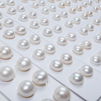Mutiara Air Tawar Alami Setengah Lubang Kelas AAAAA 3-12mm untuk Pembuatan Perhiasan DIY Kalung Anting Grosir
