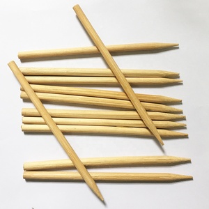 Brochetas Redondas de Bambú Vietnamitas con Punta Afilada, Antiadherentes, Resistentes al Calor, Fáciles de Limpiar, Herramienta Duradera para Asar, Kit de Barbacoa >12 - Product Image 2