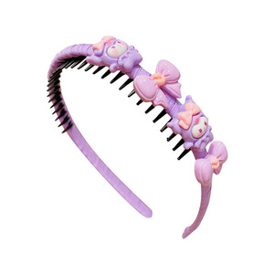 <span class=keywords><strong>Prix</strong></span> d'Usine Serre-Tête Dessin Animé pour Fille et Bébé, Bandeau de Luxe Non Blessant par la Série Kulomi, Couleur Violette, Accessoire pour Cheveux pour Enfants - Product Image 5