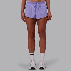 2025 meilleure vente femmes vêtements de sport d'été léger respirant Gym course Shorts tissé cordons bord brut plaine blanc - Product Image 2