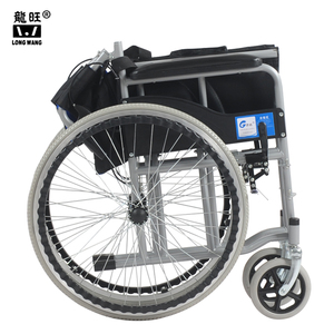 Sedia a rotelle manuale in acciaio con attrezzatura per la riabilitazione dello schienale regolabile fornisce sedie a rotelle da passeggio per il cervello - Product Image 6