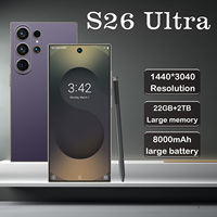 Versione Globale S26Ultra Dual SIM Android 15 Smartphone 4G/5G Deca Core Schermo 7.3" Batteria 7000-7999mAh