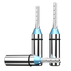 HUHAO Solide Carbide TCT Bit Three Flutes Grooving Straight CNC Wood Drill Engraving Router Bit