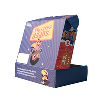 Emballage de vêtements avec logo de dessin animé imprimé personnalisé grande boîte cadeau en papier ondulé pour expédition postale
