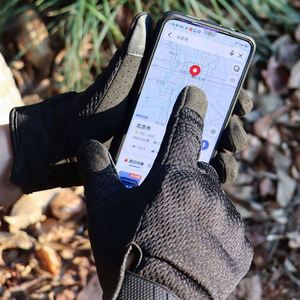 <b>Touch</b> Screen Impact <b>Gloves</b> Leather Summer Cycling SKI Non-slip Breathable Tactical Motorcycle Racing Climbing <b>Gloves</b> - Product Image 5