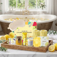 Zitronenduft Exquisites Spa-Badegeschenkset Duftkerze Duschgel-Set Valentinstag Muttertag Damen Entspannungs-Kit für Zuhause