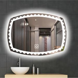 Nouveau design miroir avec lumière salle de bain vanité led miroir intelligent maquillage moderne miroirs écran tactile pour hôtel maison - Product Image 3